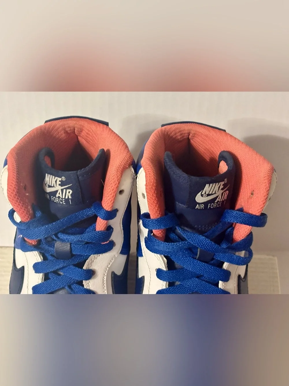 Nike Air Force 1 Custom by You Mens Size 7.5 Blue Red White